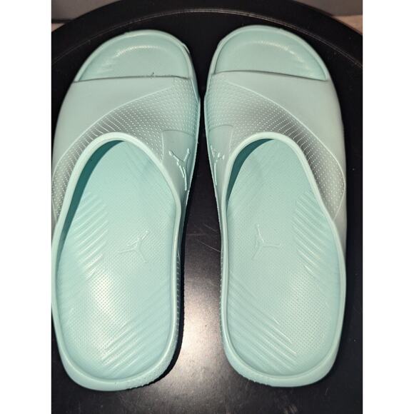 Jordan Slides Womens 10 Seafoam Green Post Orange Cosmic Clay Sandals FZ6511 800 - Picture 7 of 10